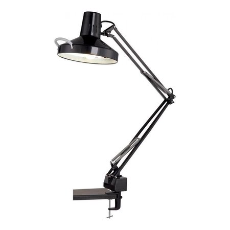 LITE SOURCE Black Combination One Light Clamp-On Lamp LSC-163BLK